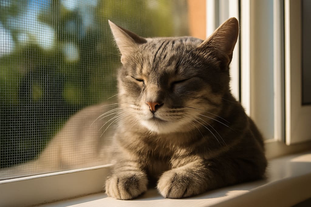 reparacion-persianas-barcelona-gato-descansando-en-ventana