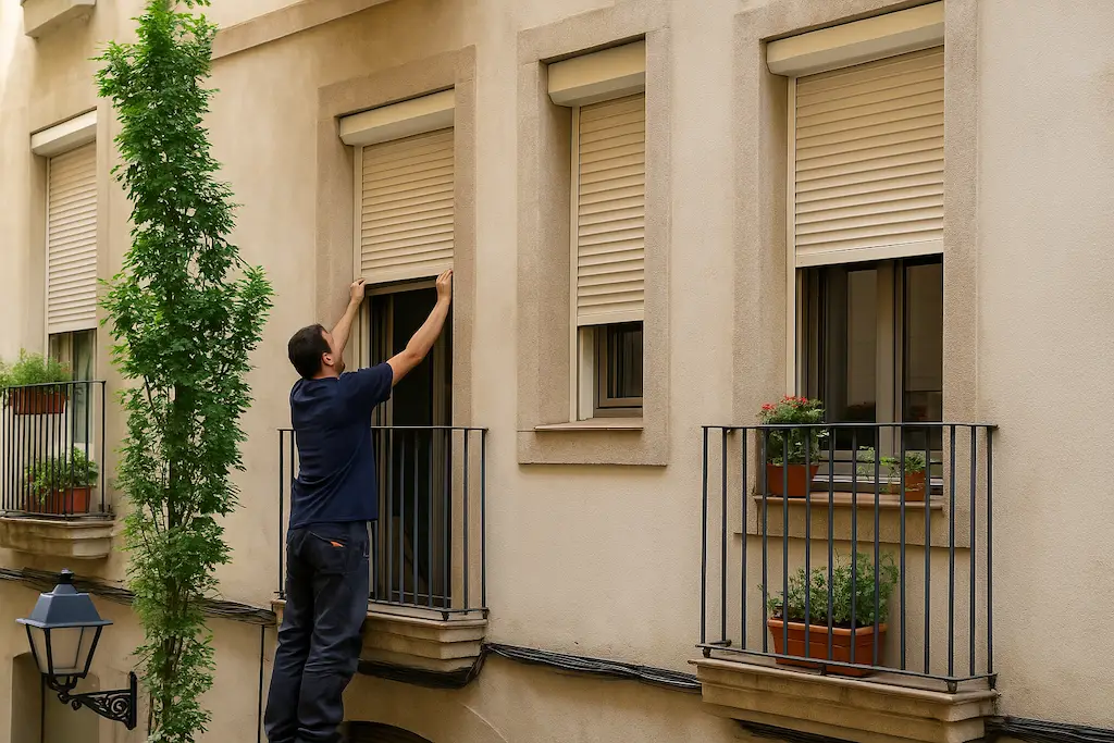 reparacion-persianas-barcelona-tecnico-persianas-fachada-antigua